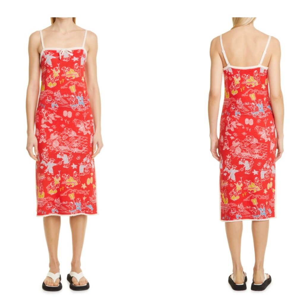 YanYan Knits Laza Knit Wool Blend Midi Slipdress S